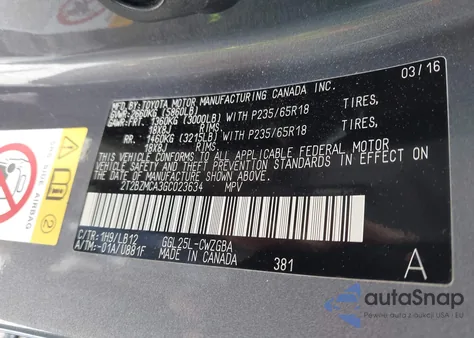 2016 Lexus Rx 350 350/Base/F Sport z USA, uszkodzony, nr VIN 2T2BZMCA3GC023634